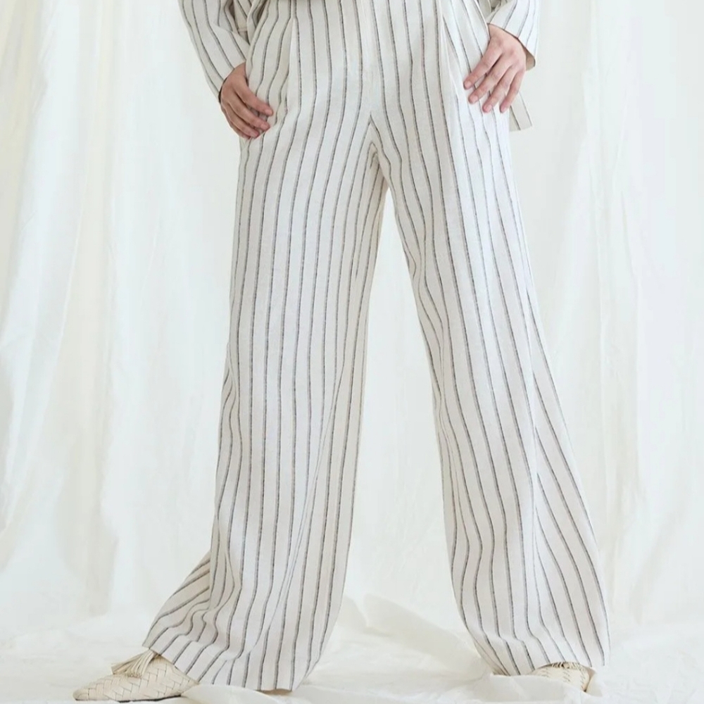 REITMANS Ultra-Wide-Leg High-Rise Linen Trouser